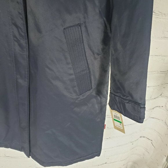 Levi's Women's Size L Navy Puffer Sherpa Lined Parka Jacket - Picture 4 of 12